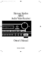 Предварительный просмотр 1 страницы Harman Kardon AVR41 Owner'S Manual