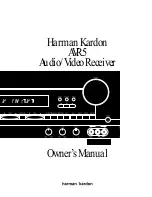 Preview for 1 page of Harman Kardon AVR5 Owner'S Manual