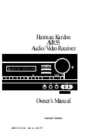 Предварительный просмотр 30 страницы Harman Kardon AVR55 120 volt Owner'S Manual