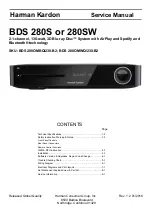 Preview for 1 page of Harman Kardon BDS 280S Service Manual