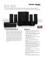 Harman Kardon BDS 800 Specifications preview