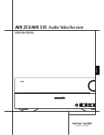 Preview for 1 page of Harman Kardon BRUKSANVISNING AVR 255 Användarhandbok