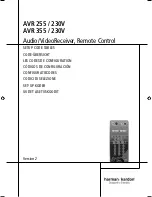 Harman Kardon BRUKSANVISNING AVR 255 Code Manual предпросмотр