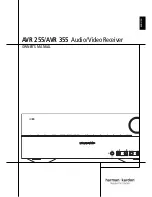 Harman Kardon BRUKSANVISNING AVR 255 Owner'S Manual предпросмотр