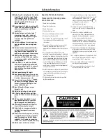 Preview for 4 page of Harman Kardon BRUKSANVISNING AVR 255 Owner'S Manual