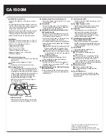 Предварительный просмотр 3 страницы Harman Kardon CA1500M Owner'S Manual