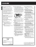 Предварительный просмотр 4 страницы Harman Kardon CA1500M User Manual