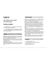 Harman Kardon CA212 Instruction Manual предпросмотр