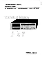 Предварительный просмотр 1 страницы Harman Kardon CD491 Technical Manual