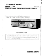 Предварительный просмотр 1 страницы Harman Kardon CD91 Technical Manual