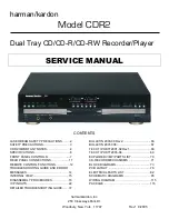 Harman Kardon CDR 2 Service Manual preview