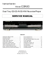Harman Kardon CDR 20 Service Manual preview