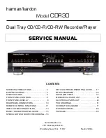 Harman Kardon CDR 30 Service Manual preview