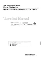 Preview for 1 page of Harman Kardon CITATION 23 Tehnical Manual