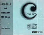 Harman Kardon CITATION IV Assembly And Operation Manual preview