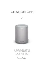 Предварительный просмотр 1 страницы Harman Kardon CITATION RECEIVER Owner'S Manual