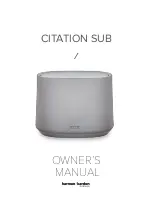 Preview for 1 page of Harman Kardon CITATION SUB Owner'S Manual