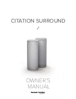 Harman Kardon CITATION SURROUND Owner'S Manual preview