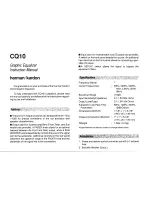 Harman Kardon CQ10 Instruction Manual предпросмотр