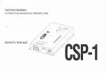 Предварительный просмотр 1 страницы Harman Kardon CSP-1 Owner'S Manual