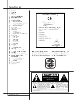 Предварительный просмотр 2 страницы Harman Kardon DMC 250 Owner'S Manual