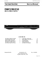 Предварительный просмотр 1 страницы Harman Kardon dmc230 Service Manual