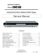 Preview for 1 page of Harman Kardon DVD 22 Service Manual