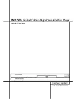 Preview for 1 page of Harman Kardon DVD 506 Owner'S Manual