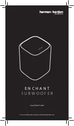 Harman Kardon ENCHANT SUBWOOFER Quick Start Manual preview