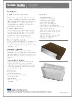 Preview for 2 page of Harman Kardon ESQUIRE Features & Specifications