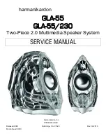 Harman Kardon GLA-55 Service Manual предпросмотр