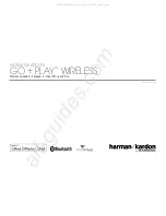 Harman Kardon GO+PLAY Owner'S Manual предпросмотр