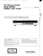 Предварительный просмотр 1 страницы Harman Kardon HD3000 Technical Manual