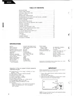 Preview for 2 page of Harman Kardon HD3000 Technical Manual