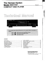 Preview for 1 page of Harman Kardon HD710 Technical Manual