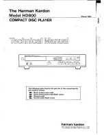 Preview for 1 page of Harman Kardon HD800 Technical Manual