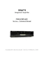 Harman Kardon HK 670 Service – Technical Manual предпросмотр