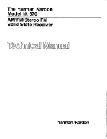 Harman Kardon HK 670 Technical Manual preview