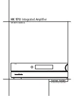 Предварительный просмотр 1 страницы Harman Kardon HK 970 Owner'S Manual