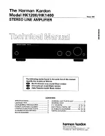 Harman Kardon HK1200 Technical Manual предпросмотр