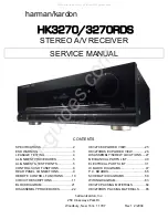 Предварительный просмотр 1 страницы Harman Kardon HK3270 Service Manual