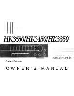 Preview for 1 page of Harman Kardon HK3350 Owner'S Manual