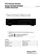 Harman Kardon HK3450 Tehnical Manual preview