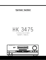 Preview for 1 page of Harman Kardon HK3475 Owner'S Manual