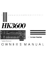 Предварительный просмотр 1 страницы Harman Kardon HK3600 Owner'S Manual