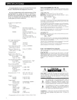 Предварительный просмотр 2 страницы Harman Kardon HK6100 Instruction Manual