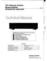 Harman Kardon HK6250 Tehnical Manual preview