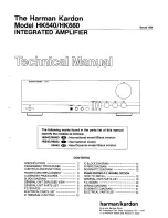 Предварительный просмотр 1 страницы Harman Kardon HK640 Technical Manual