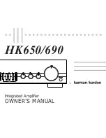 Harman Kardon HK650 Owner'S Manual предпросмотр