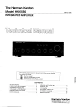 Предварительный просмотр 1 страницы Harman Kardon HK6550 Technical Manual